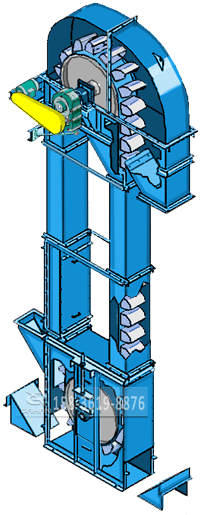TB系列垂直斗式提升機(jī)工作原理 TB系列垂直斗式提升機(jī)工作原理